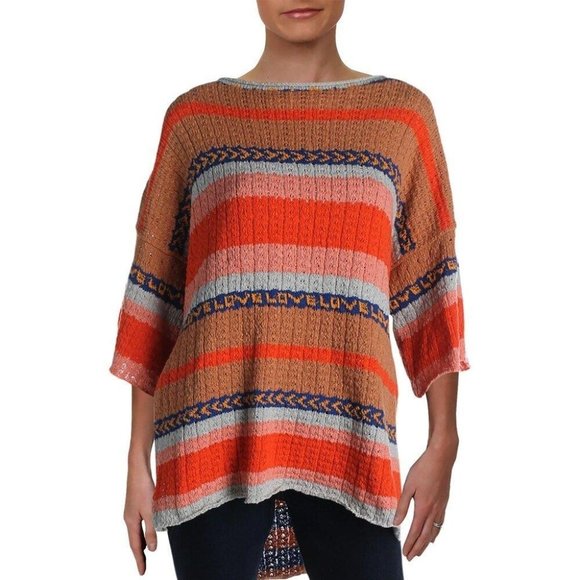 Free People Tops - Free People Womens Bohemian Tunic Pullover Sweater Multi Color Small
